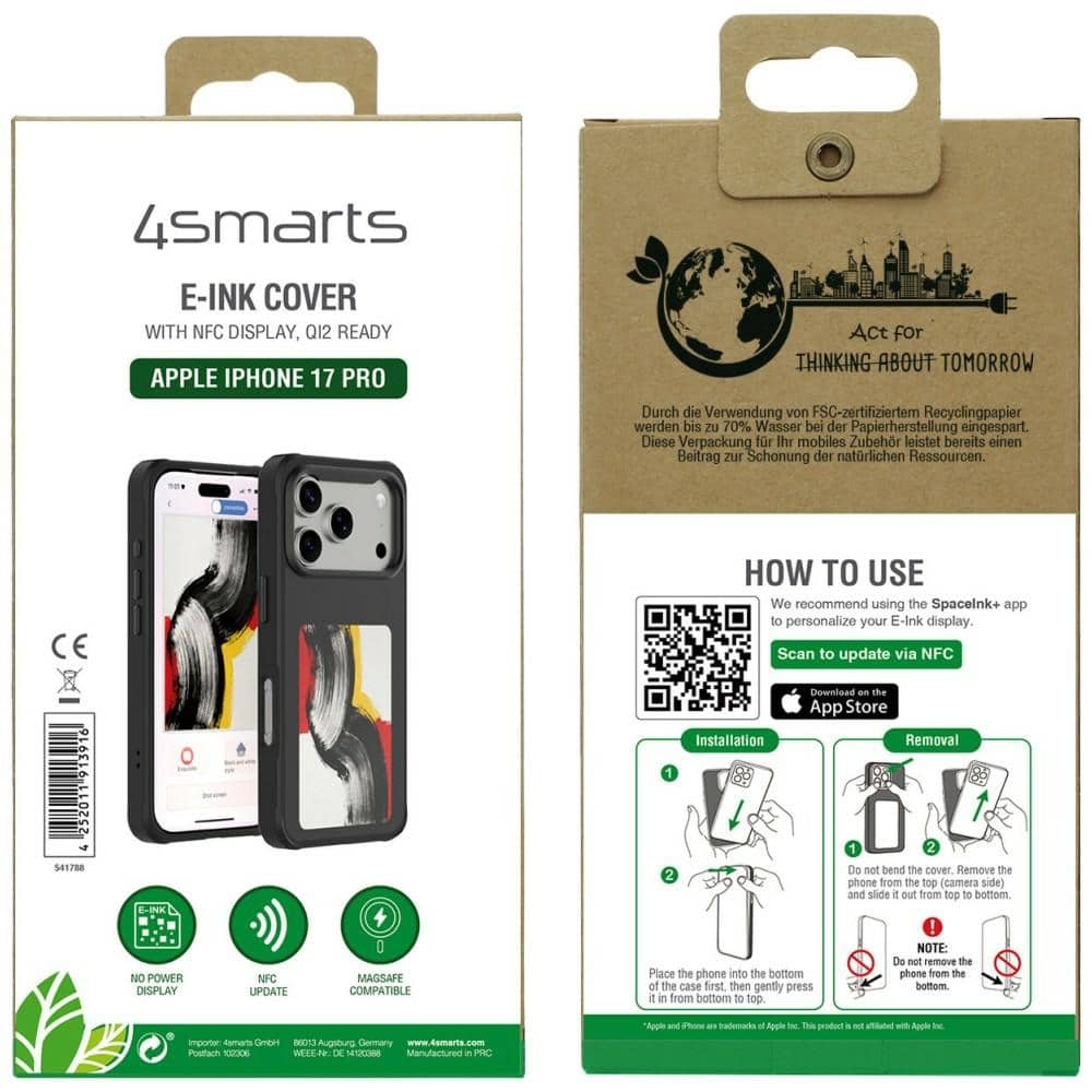 4smarts E-Ink - θήκη για Apple iPhone 17 Pro - Μαύρο - Image 4