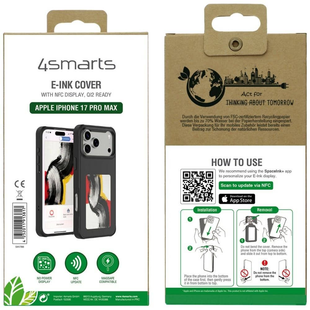 4smarts E-Ink - θήκη για Apple iPhone 17 Pro Max - Μαύρο - Image 4