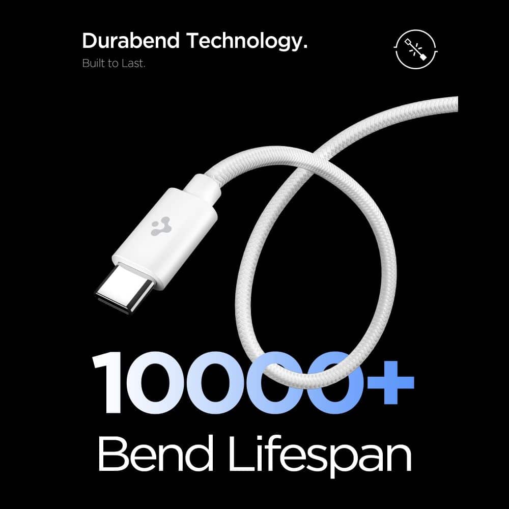 SPIGEN EE451EU ΒΑΣΙΚΟΣ ΦΟΡΤΙΣΤΗΣ ΔΙΚΤΥΟΥ 1 ΘΥΡΑΣ 45W + ΚΑΛΩΔΙΟ TYPE-C ΛΕΥΚΟ - Image 5