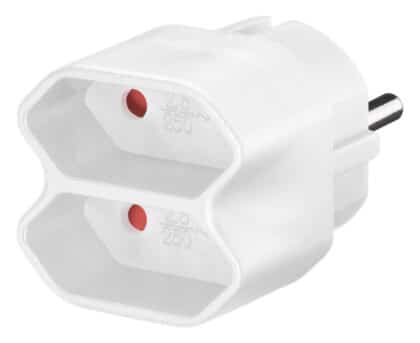 GOOBAY αντάπτορας ρεύματος 51000, 2x Euro, 230V 2.5A, λευκός