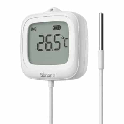 Λευκός αισθητήρας θερμοκρασίας Sonoff SNZB-02LD ZigBee με οθόνη LCD