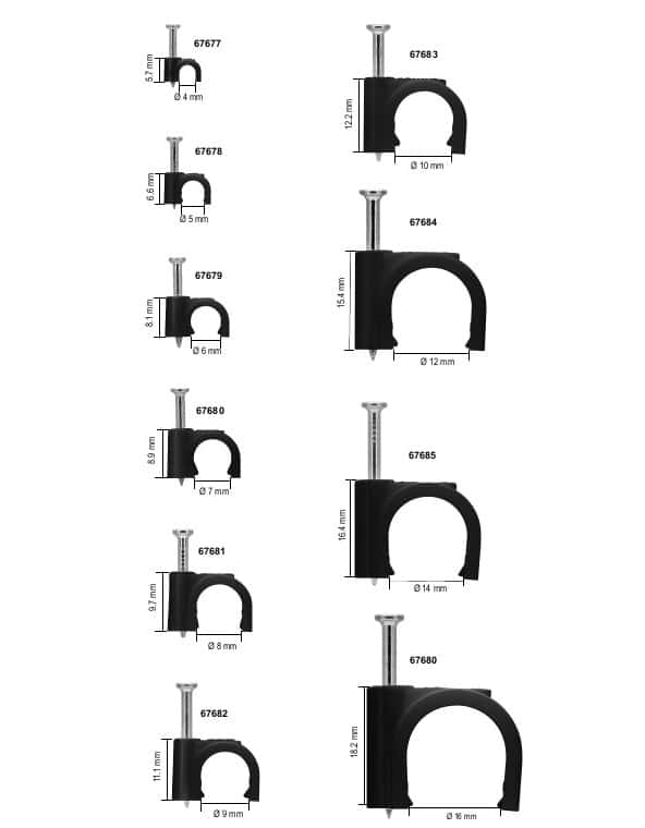 GOOBAY ρόκα στήριξης καλωδίων 64679, 6mm, μαύρο, 100τμχ - Image 5