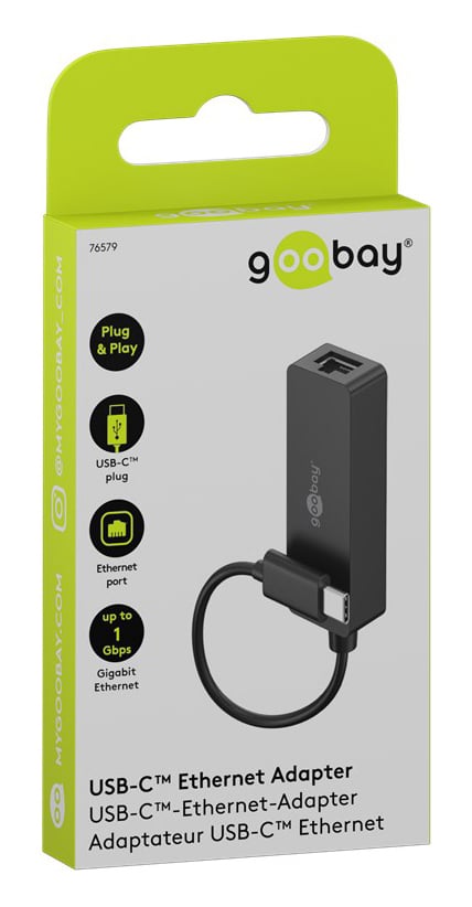 GOOBAY αντάπτορας δικτύου 76579, USB-C, 1000Mbps Ethernet, μαύρος - Image 10