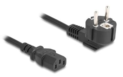 DELOCK καλώδιο τροφοδοσίας 81299, 3x 0.75mm², 1m, μαύρο