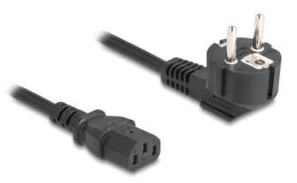 DELOCK καλώδιο τροφοδοσίας 81326, 3x 0.75mm², 2m, μαύρο