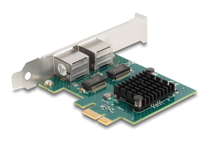 DELOCK κάρτα επέκτασης PCIe x1 σε 2x RJ45 Gigabit 88205, 1000Mbps - Image 3