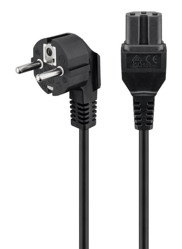 GOOBAY καλώδιο τροφοδοσίας 93277, γωνιακό, 0.75mm², 2m, μαύρο - Image 2