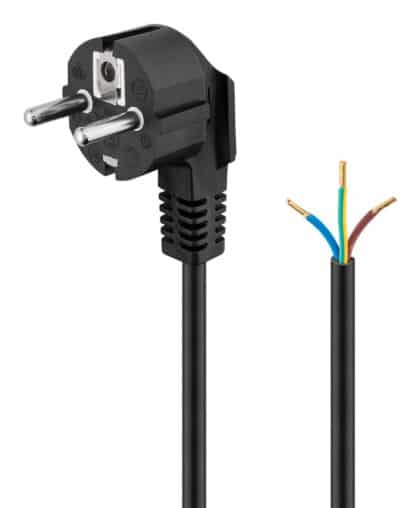 GOOBAY καλώδιο τροφοδοσίας 93976, γωνιακό, 0.75mm², 1.5m, μαύρο