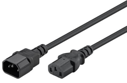 GOOBAY καλώδιο προέκτασης τροφοδοσίας 95124, 0.75mm², 0.5m, μαύρο