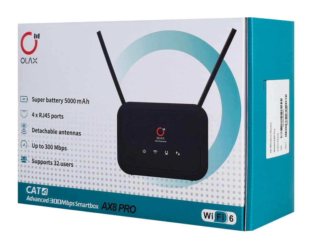 Δρομολογητής OLAX AX8 Pro, 4G LTE, WiFi 300Mbps, 5000mAh - Image 5