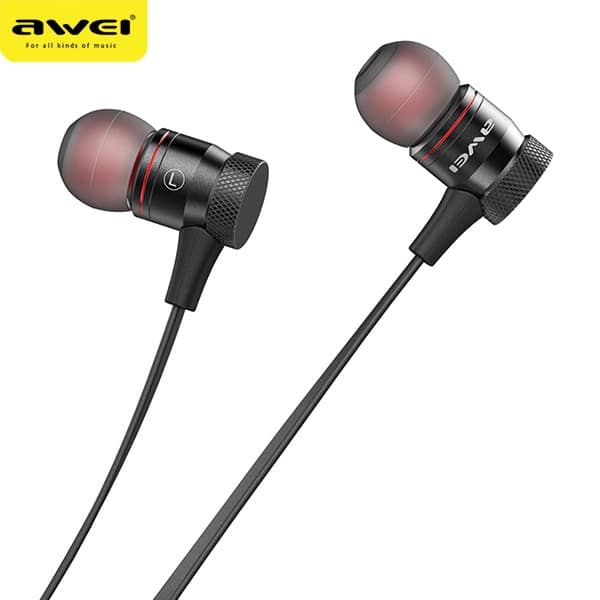 Αθλητικά ακουστικά Bluetooth AWEI A920BL σε μαύρο χρώμα με μαγνητικό περίγραμμα - Image 2
