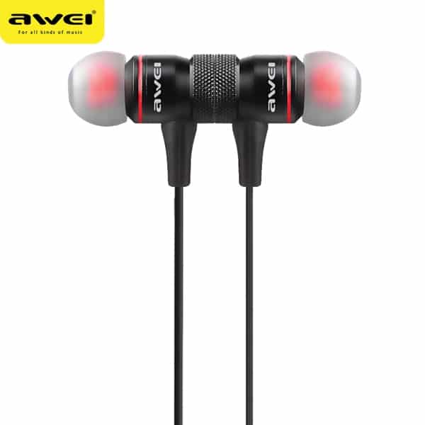 Αθλητικά ακουστικά Bluetooth AWEI A920BL σε μαύρο χρώμα με μαγνητικό περίγραμμα - Image 4