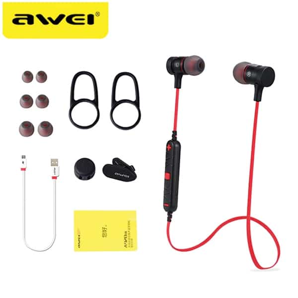 Αθλητικά ακουστικά Bluetooth AWEI A920BL σε μαύρο χρώμα με μαγνητικό περίγραμμα - Image 7