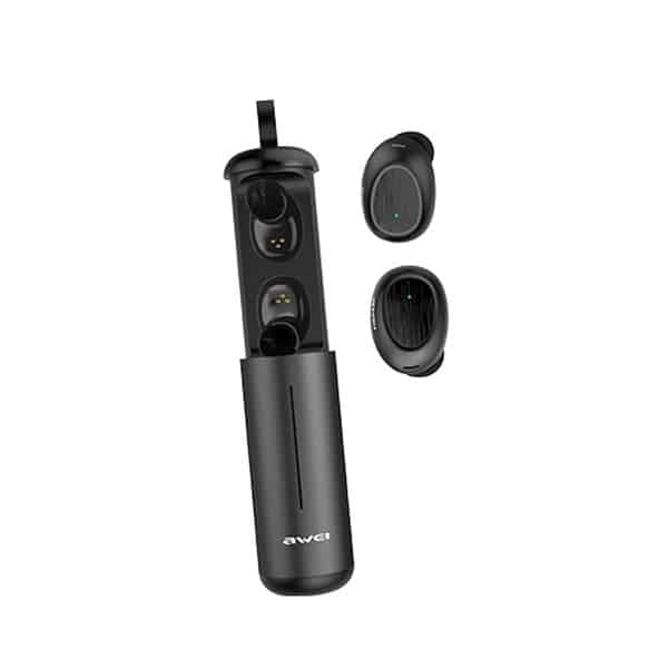 Ακουστικά AWEI Bluetooth 5.0 T55 TWS + βάση σύνδεσης σε μαύρο χρώμα - Image 3