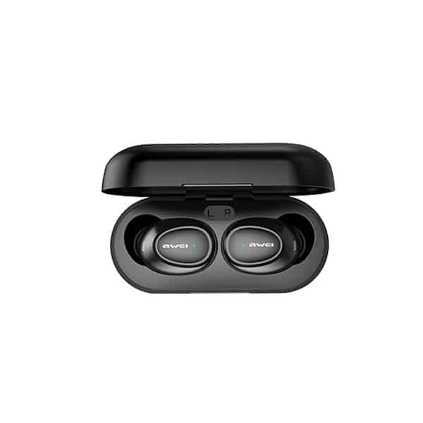 Ακουστικά AWEI Bluetooth 5.0 T16 TWS + βάση σύνδεσης σε μαύρο χρώμα - Image 2