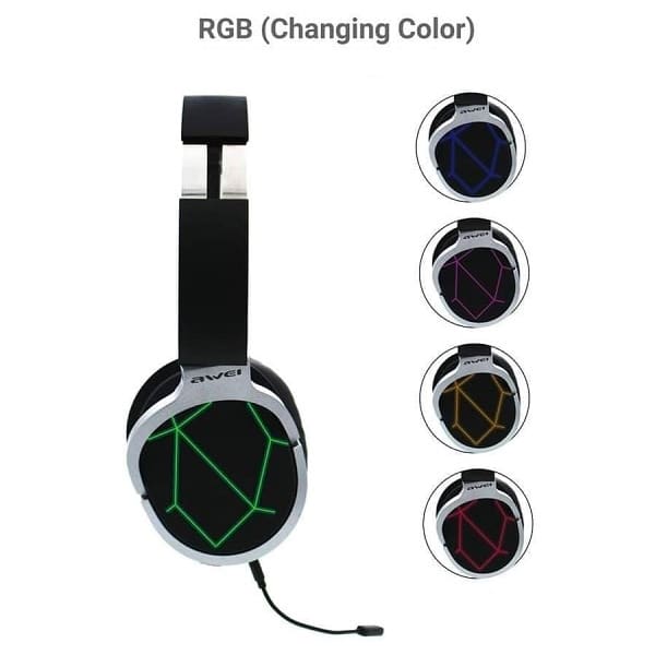 Ακουστικά Bluetooth για παιχνίδια AWEI A799BL με μικρόφωνο, μαύρα - Image 6