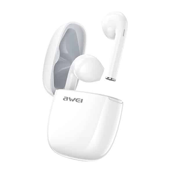 Ακουστικά AWEI Bluetooth 5.0 T28 TWS + βάση σύνδεσης, λευκά - Image 3