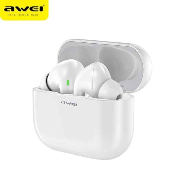 Ακουστικά AWEI Bluetooth 5.0 T29 TWS + βάση σύνδεσης λευκά - Image 2