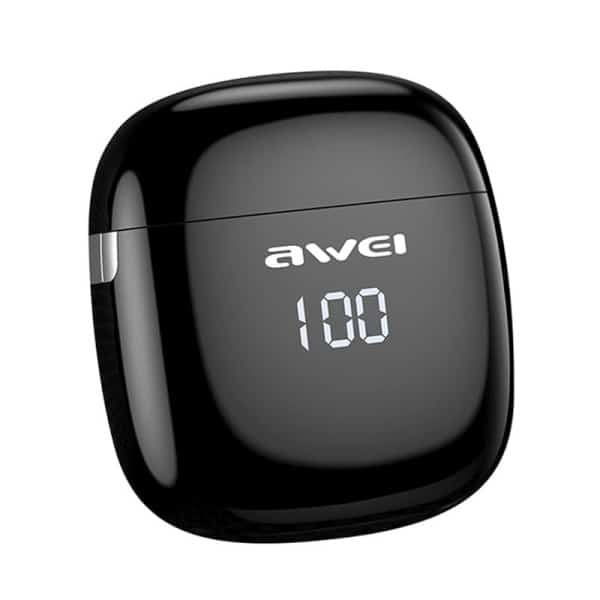 Ακουστικά AWEI Bluetooth 5.0 T28P TWS + βάση σύνδεσης σε μαύρο χρώμα - Image 5