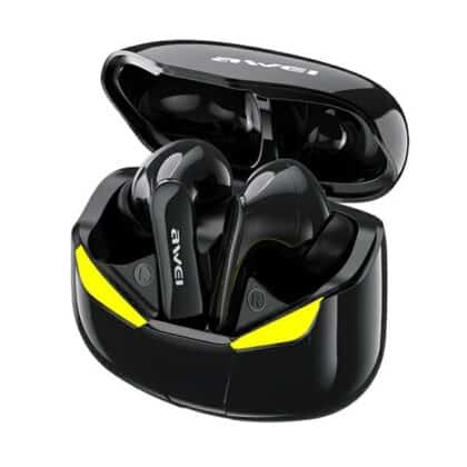 Ακουστικά AWEI Bluetooth 5.0 T35 TWS + βάση σύνδεσης για παιχνίδια, μαύρο