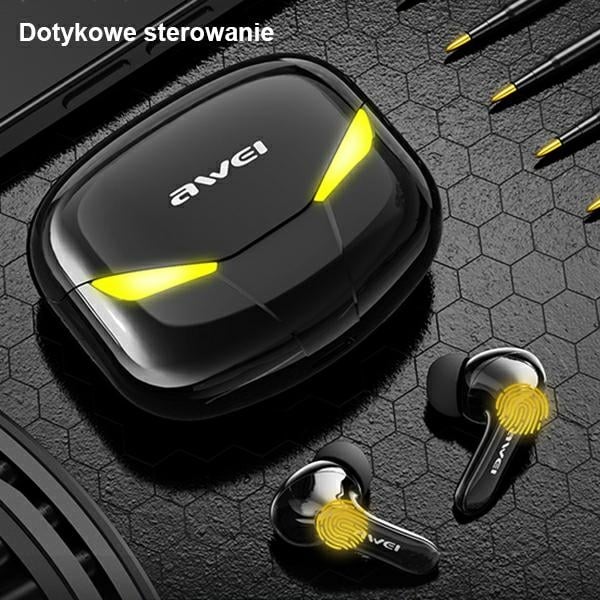 Ακουστικά AWEI Bluetooth 5.0 T35 TWS + βάση σύνδεσης για παιχνίδια, μαύρο - Image 4