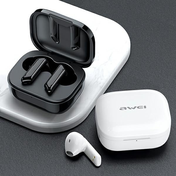 Ακουστικά AWEI Bluetooth 5.1 T36 TWS + βάση σύνδεσης σε μαύρο χρώμα - Image 2