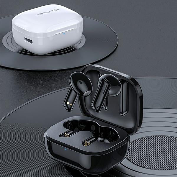 Ακουστικά AWEI Bluetooth 5.1 T36 TWS + βάση σύνδεσης λευκά - Image 3