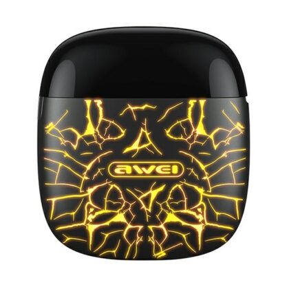 Ακουστικά AWEI Bluetooth 5.0 T28 Pro TWS + βάση σύνδεσης σε μαύρο χρώμα