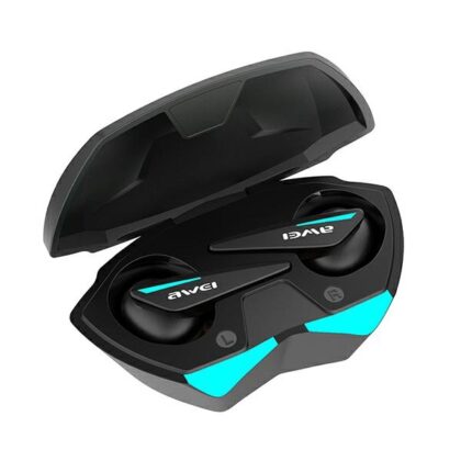 Ακουστικά AWEI Bluetooth 5.0 T23 TWS + βάση σύνδεσης για παιχνίδια, μαύρο