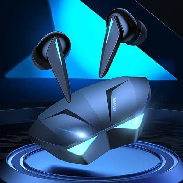 Ακουστικά AWEI Bluetooth 5.0 T23 TWS + βάση σύνδεσης για παιχνίδια, μαύρο - Image 4