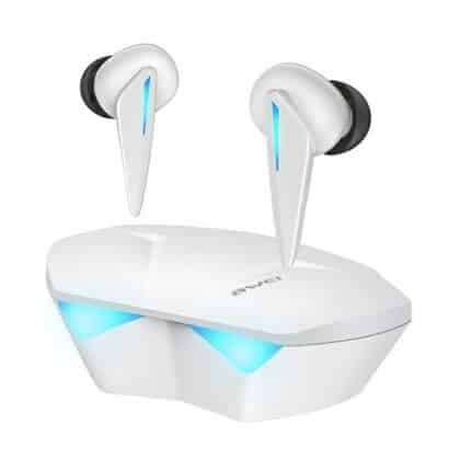 Ακουστικά AWEI Bluetooth 5.0 T23 TWS + βάση σύνδεσης για παιχνίδια, λευκό