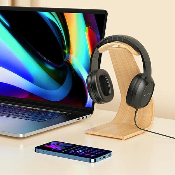 Ακουστικά AWEI GM6 με υποδοχή 3,5 χιλ., μαύρο χρώμα - Image 3