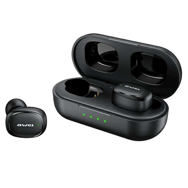 Ακουστικά AWEI Bluetooth 5.1 T13 Pro TWS + βάση σύνδεσης σε μαύρο χρώμα - Image 3