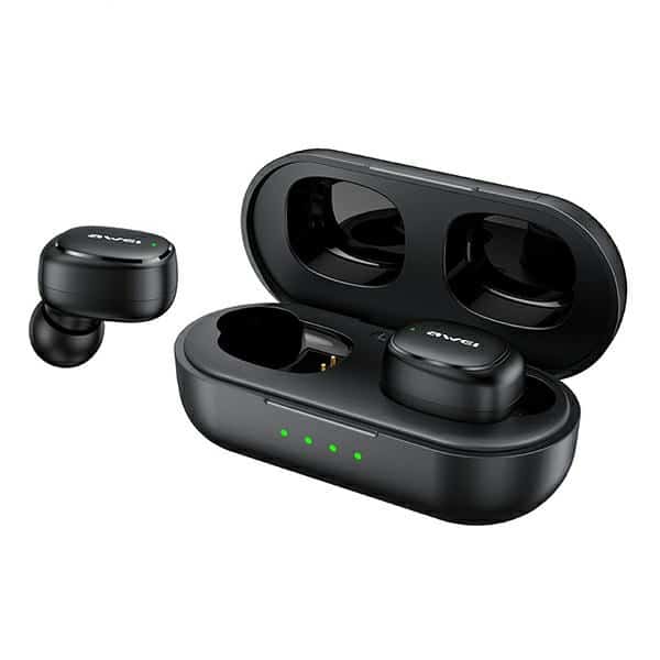 Ακουστικά AWEI Bluetooth 5.1 T13 Pro TWS + βάση σύνδεσης σε μαύρο χρώμα - Image 4