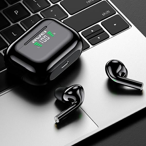 Ακουστικά AWEI Bluetooth 5.1 T29P TWS + βάση σύνδεσης σε μαύρο χρώμα - Image 9