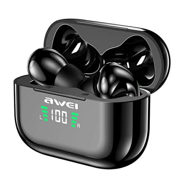 Ακουστικά AWEI Bluetooth 5.1 T29P TWS + βάση σύνδεσης σε μαύρο χρώμα - Image 2
