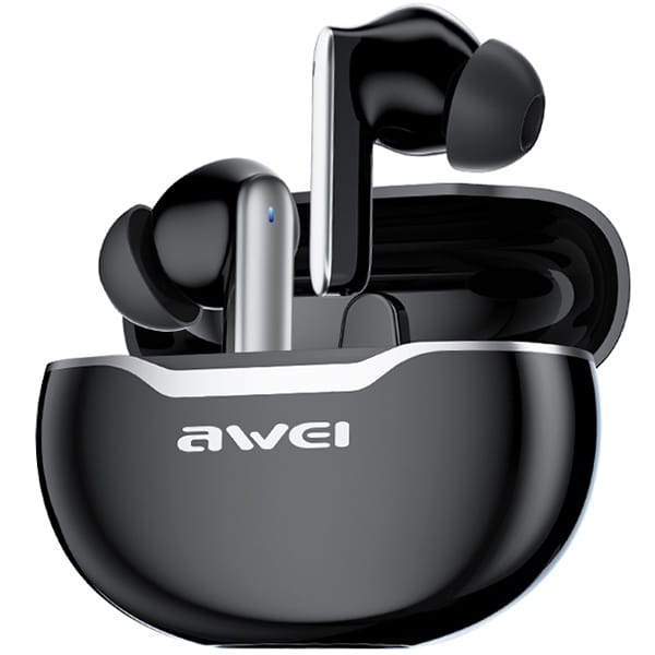 Ακουστικά AWEI Bluetooth 5.3 T50 TWS + βάση σύνδεσης σε μαύρο χρώμα - Image 2
