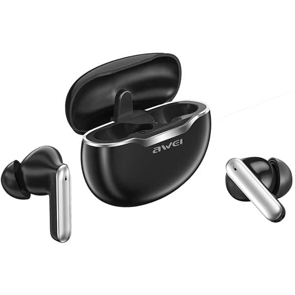 Ακουστικά AWEI Bluetooth 5.3 T50 TWS + βάση σύνδεσης σε μαύρο χρώμα - Image 3