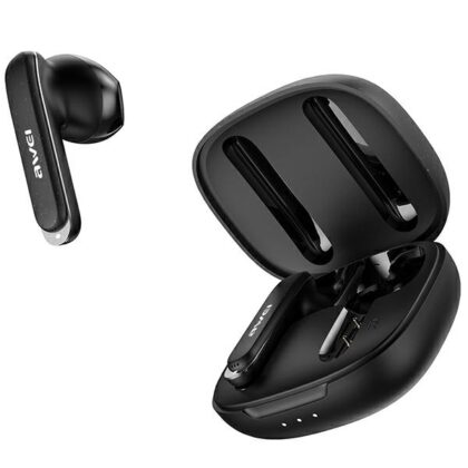 Ακουστικά AWEI Bluetooth 5.3 T66 TWS + βάση σύνδεσης σε μαύρο χρώμα