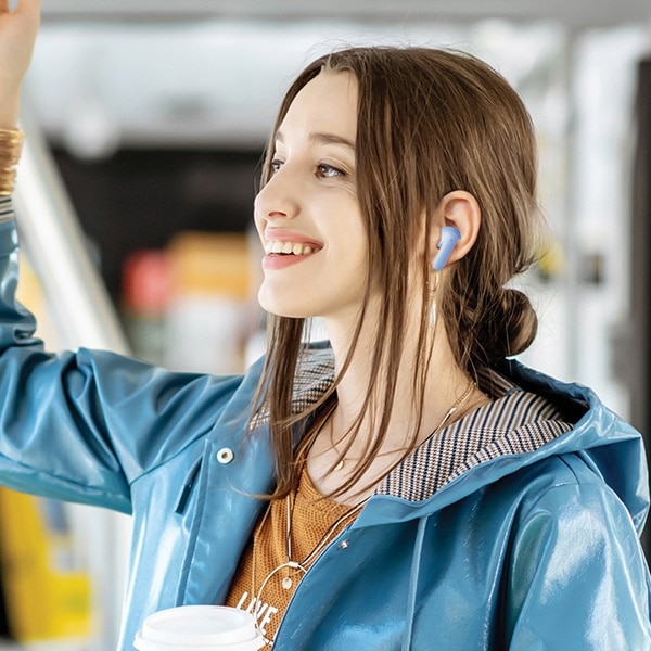 Ακουστικά AWEI Bluetooth 5.3 T85 ENCTWS + Σταθμός σύνδεσης πορτοκαλί - Image 3