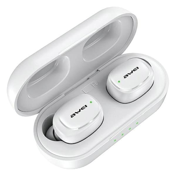 Ακουστικά AWEI Bluetooth 5.1 T13 Pro TWS + βάση σύνδεσης λευκά - Image 2