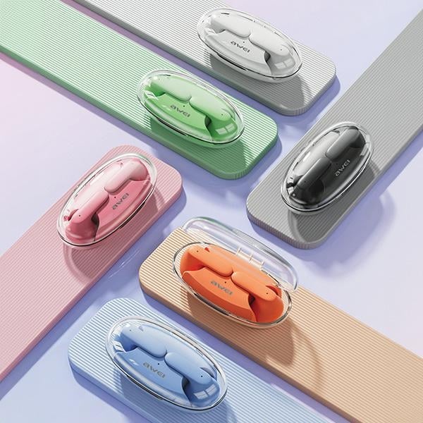 Ακουστικά AWEI Bluetooth 5.3 T85 ENCTWS + βάση σύνδεσης μπλε - Image 6