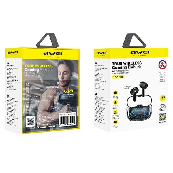 Ακουστικά AWEI Bluetooth 5.3 T52 Pro2TWS + βάση σύνδεσης σε μαύρο χρώμα - Image 8