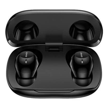 Ακουστικά AWEI Bluetooth 5.4 T20 ENCTWS + βάση σύνδεσης σε μαύρο χρώμα