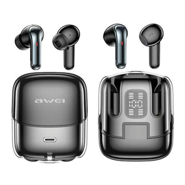 Ακουστικά AWEI Bluetooth 5.3 T79 ENCTWS + βάση σύνδεσης σε μαύρο χρώμα - Image 2