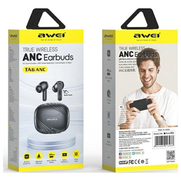 Ακουστικά Bluetooth AWEI 5.3 TA6 ANC+ σταθμός σύνδεσης μαύρο - Image 2