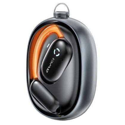 Ακουστικά Bluetooth AWEI 5.4 TZ13 ANC + βάση σύνδεσης σε μαύρο χρώμα