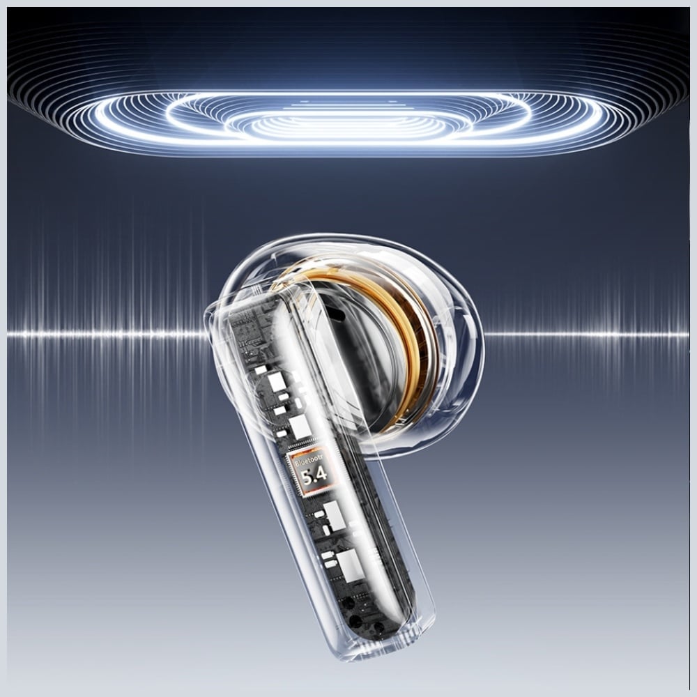 Ασύρματα ακουστικά AWEI TP100 ENC Bluetooth 5.4 TWS + βάση σύνδεσης μαύρο - Image 4