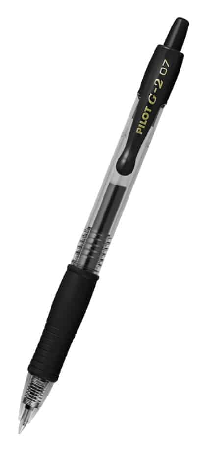 PILOT στυλό διαρκείας gel G-2, 0.7mm, 14cm, μαύρο