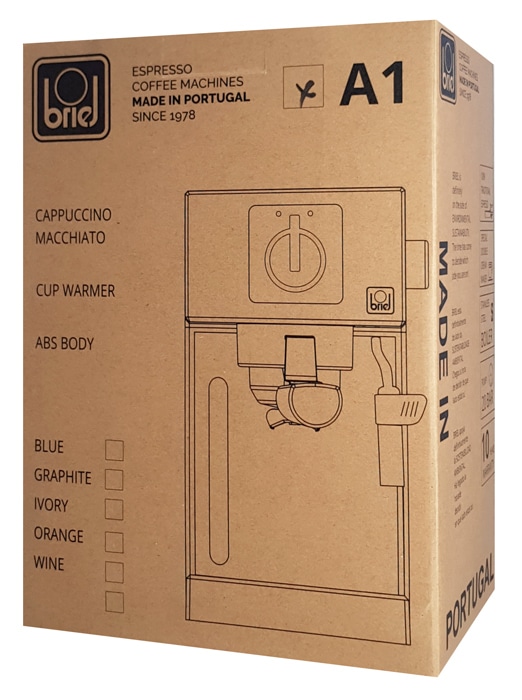 BRIEL μηχανή espresso A1, 1000W, 20 bar, μαύρη - Image 4